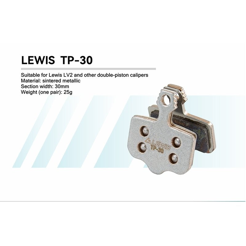 LEWIS  LV2 / SL / SLR / BB2 Brake  Pads TP-30 SINTERED