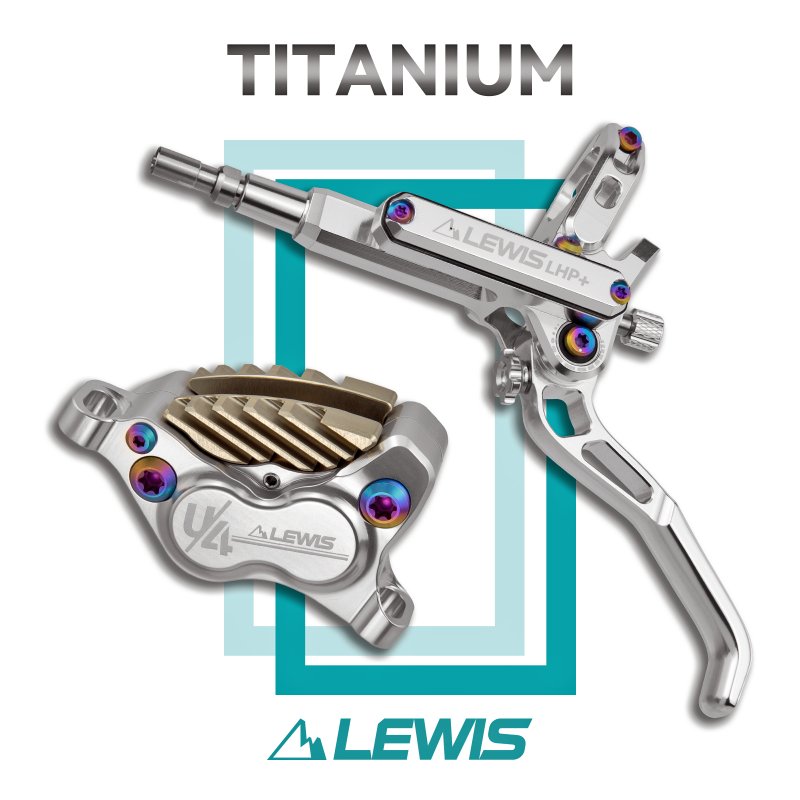 Lewis LHP+ U4T 4 Pistons Disc Brake with Ti Mounting Bolts