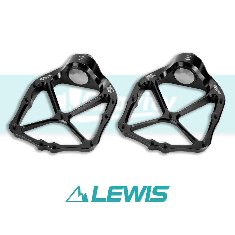 Lewis ALU Axle-less Drop  Style Pedals Gravity